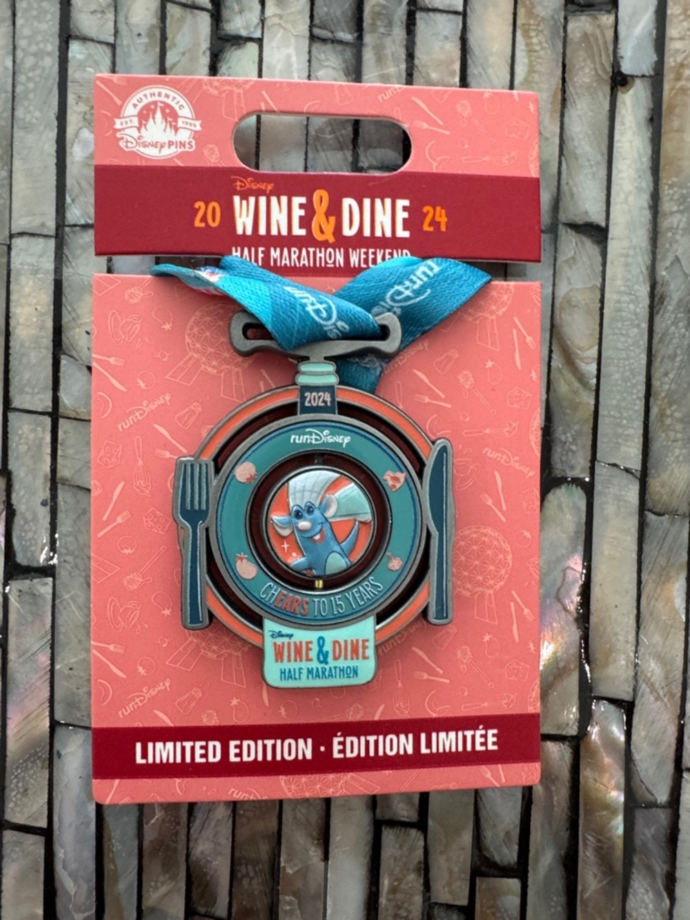 Disney Parks 2024 Wine & Dine Half Marathon Remy LE Pin Brand New - Ratatouille